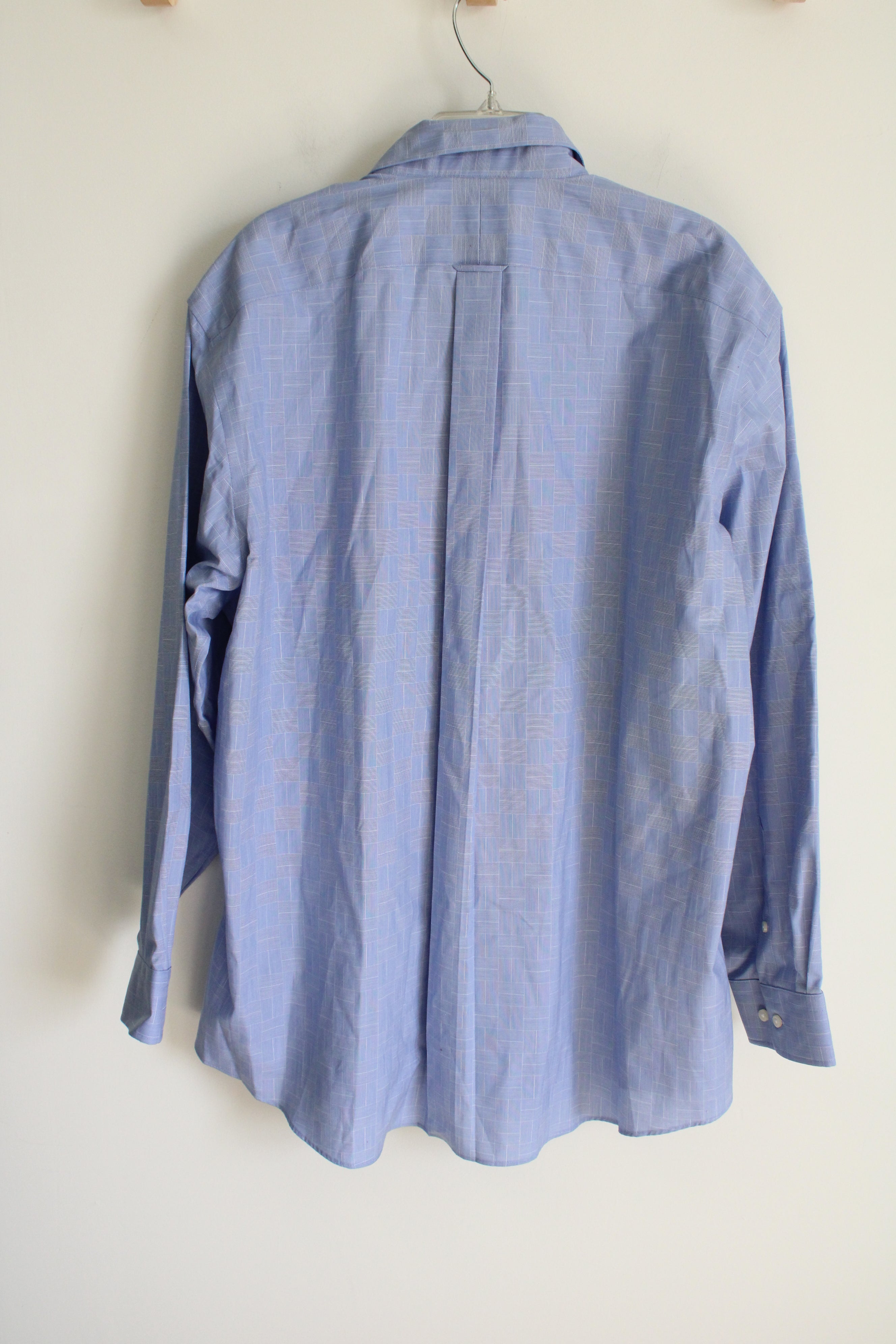 Kirkland Signature Blue Patterned Button Down Shirt | 18 34/35