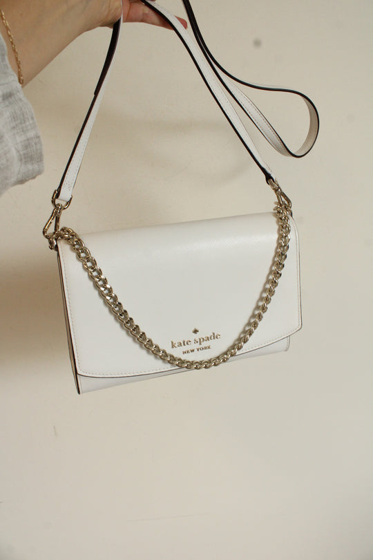 Kate Spade White Carson Convertible Crossbody Purse