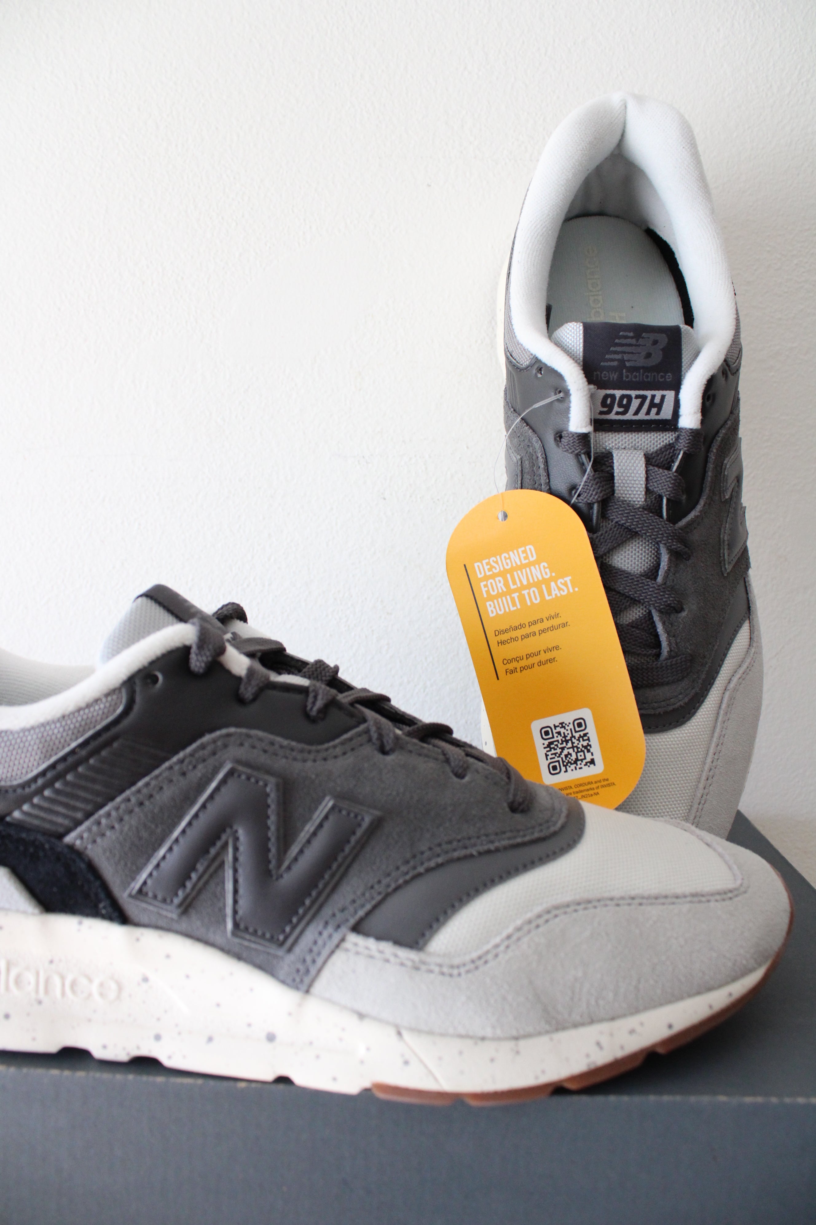 NEW New Balance Classics Black White Cement CorDura Sneakers