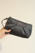Coach Y2K Slate Gray Shimmer Wristlet