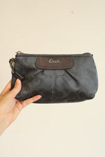 Coach Y2K Slate Gray Shimmer Wristlet