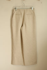NEW OGL Heathered Cream Wide Leg Pleated Sweatpants | S