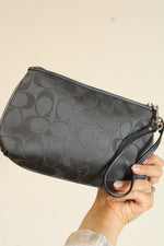Coach Y2K Slate Gray Shimmer Wristlet