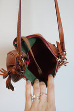 Dooney & Bourke Florentine Brown Leather Mini Crossbody Purse