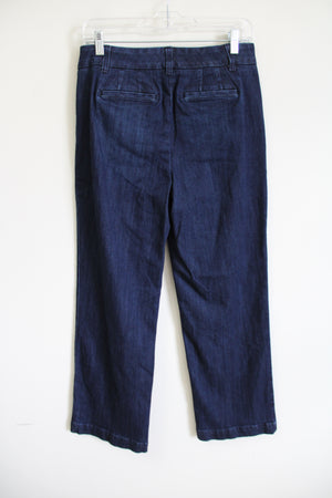 Talbots Front Button Detail Dark Wash Jeans | 8 Petite