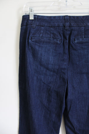 Talbots Front Button Detail Dark Wash Jeans | 8 Petite
