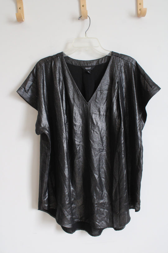 NEW Simply Vera Wang Black Metallic Top | 1X