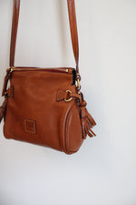 Dooney & Bourke Florentine Brown Leather Mini Crossbody Purse