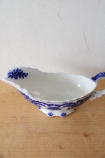 Vintage Grindley Portman Blue & Gold Swirl Gravy Boat