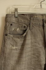 American Eagle Gray Straight Leg Jeans | 31x32