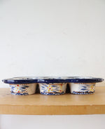 Temptations Old World Blue Ceramic 6-Cup Muffin Pan