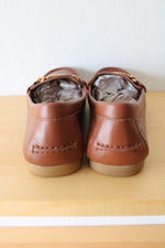 NEW Coach Olive Leather Pebble Grain Brown Loafer | Size 8.5