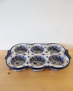 Temptations Old World Blue Ceramic 6-Cup Muffin Pan