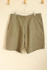 Bamboo Cay Dark Khaki Embroidered Swordfish Chino Shorts | 38