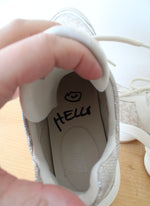 Michael Kors Olympia Logo Glitter Beige Chunky Trainer Sneakers | 10M