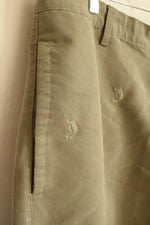 Bamboo Cay Dark Khaki Embroidered Swordfish Chino Shorts | 38