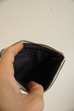 Coach White & Navy Corner Zip Wristlet