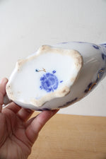 Vintage Grindley Portman Blue & Gold Swirl Gravy Boat