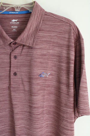 Greg Norman Attack Life PlayDry Mauve Polo Shirt | XXL