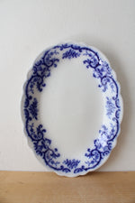 W.H. Grindley Blue & White Oval Serving Platter