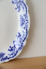 W.H. Grindley Blue & White Oval Serving Platter