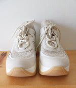 Michael Kors Olympia Logo Glitter Beige Chunky Trainer Sneakers | 10M