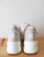 Michael Kors Olympia Logo Glitter Beige Chunky Trainer Sneakers | 10M