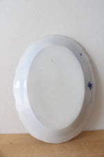 W.H. Grindley Blue & White Oval Serving Platter