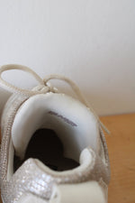 Michael Kors Olympia Logo Glitter Beige Chunky Trainer Sneakers | 10M