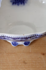 W.H. Grinley Flow Blue & White Soup Tureen