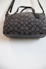 Coach Signature Black Monogram Mini Kelsey Crossbody Purse