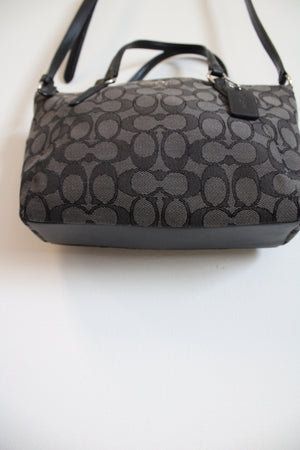 Coach Signature Black Monogram Mini Kelsey Crossbody Purse