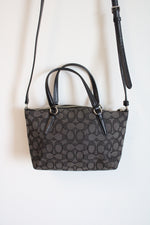 Coach Signature Black Monogram Mini Kelsey Crossbody Purse