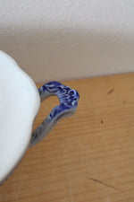 W.H. Grinley Flow Blue & White Soup Tureen