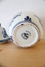 Blauw Delft Hand Painted Blue & White Floral Ginger Jar