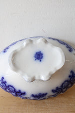 W.H. Grinley Flow Blue & White Soup Tureen