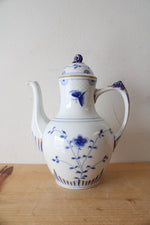 Bing & Grondahl #91-A Blue & White Butterfly Porcelain Coffee Pot