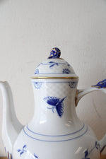 Bing & Grondahl #91-A Blue & White Butterfly Porcelain Coffee Pot