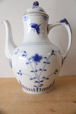 Bing & Grondahl #91-A Blue & White Butterfly Porcelain Coffee Pot