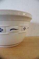 Longaberger Pottery Woven Traditions Blue 10" Mixing Bowl