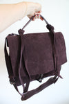 NEW Rebecca Minkoff Currant Burgundy Suede Leather Stella Satchel Purse