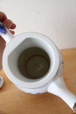 Bing & Grondahl #91-A Blue & White Butterfly Porcelain Coffee Pot