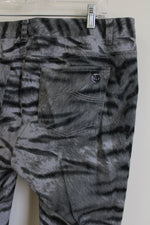 MICHAEL Michael Kors Gray Tiger Print Jeans | 12
