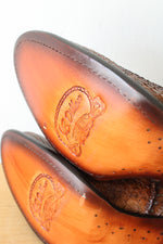 NEW J.B. Dillon Reserve Brown Python Skin Heeled Boots | Size 7B