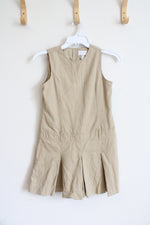 Children's Place Tan Pleated Jumper Dress | Youth 12