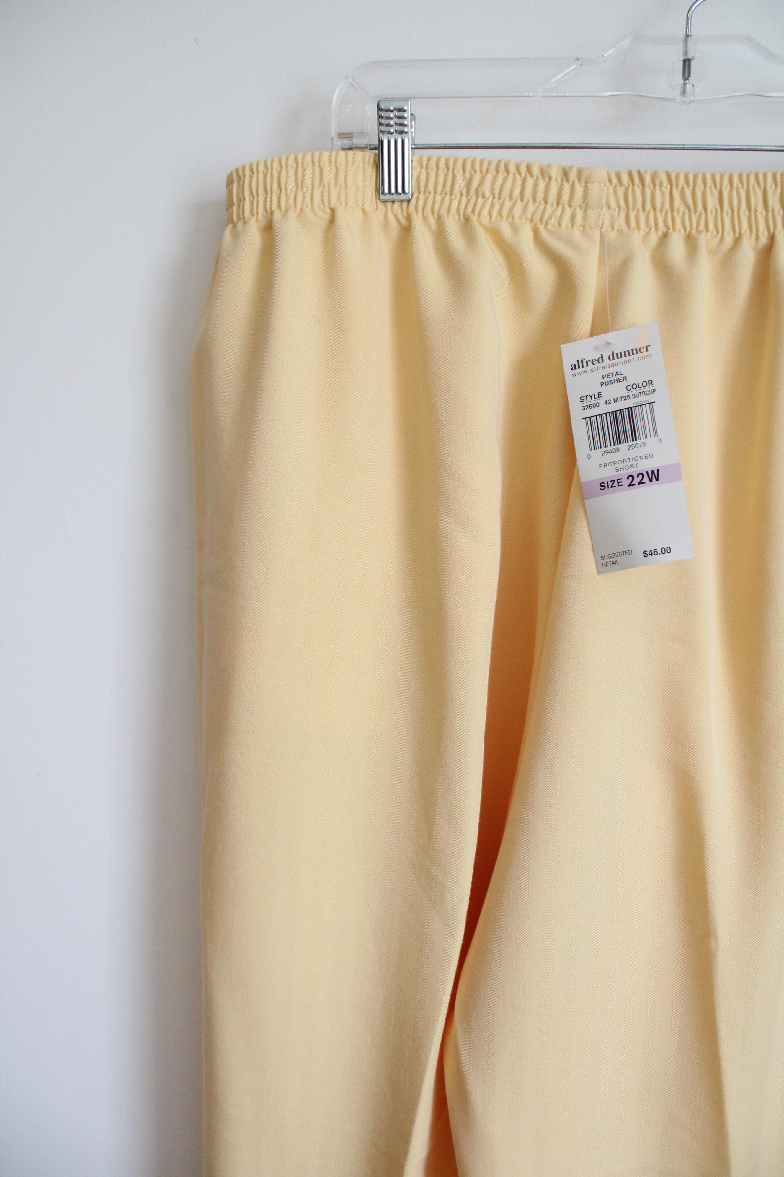 NEW Alfred Dunner Yellow Pants | 22W