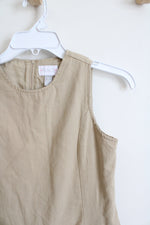 Children's Place Tan Pleated Jumper Dress | Youth 12