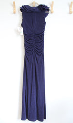 NEW Laundry By Shelli Segal Inkblot Midnight Blue Shimmer Dress | 8