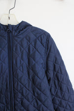Children's Place Navy Blue Quilted Jacket | Youth L (10/12)