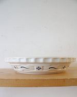 Longaberger Pottery Woven Traditions Blue Pie Plate